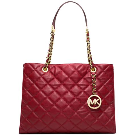 michael kors susannah large tote red|MICHAEL Michael Kors Susannah Large Tote .